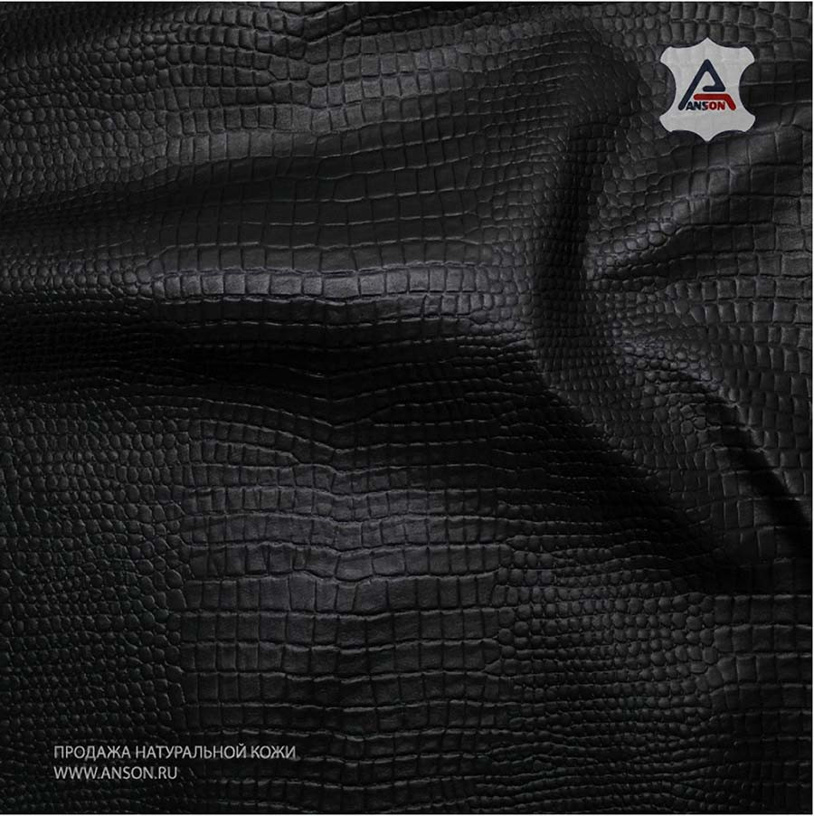 Кожа с тиснением  &quot;Италия&quot;Stampo Reptil Sp122 Black